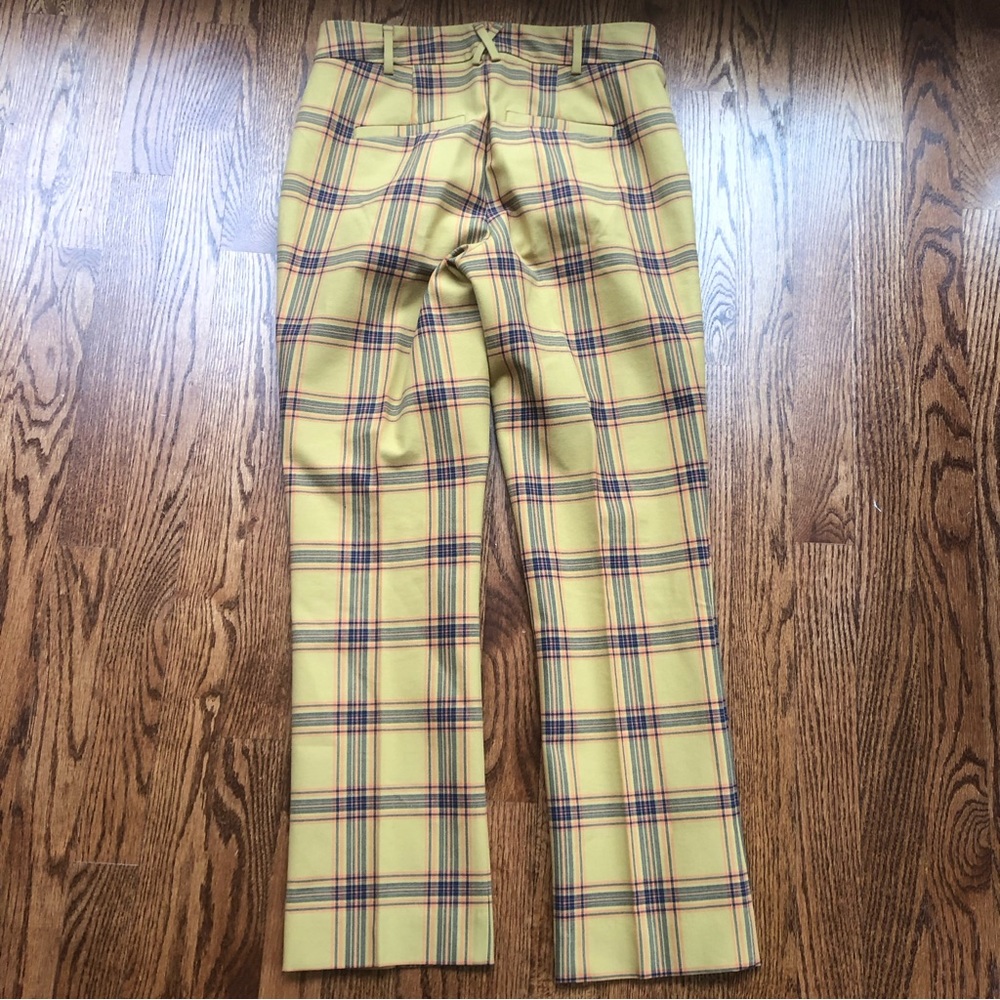 Anthropologie Maeve Yellow Plaid Pants - Picture 2 of 9